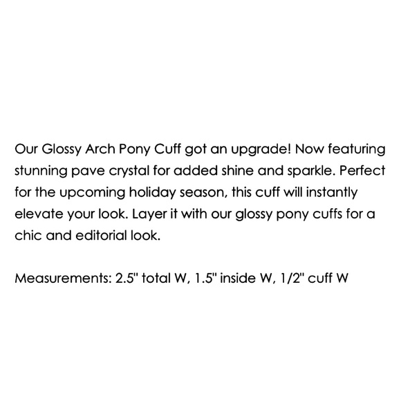 Lelet NY Gold Plated  Crystal Paved Ponytail Hair Ponytail Cuff NWT - Picture 5 of 8